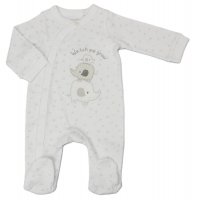 H03608: Baby "Watch Me Grow" Cotton Sleepsuit (NB-3 Months)